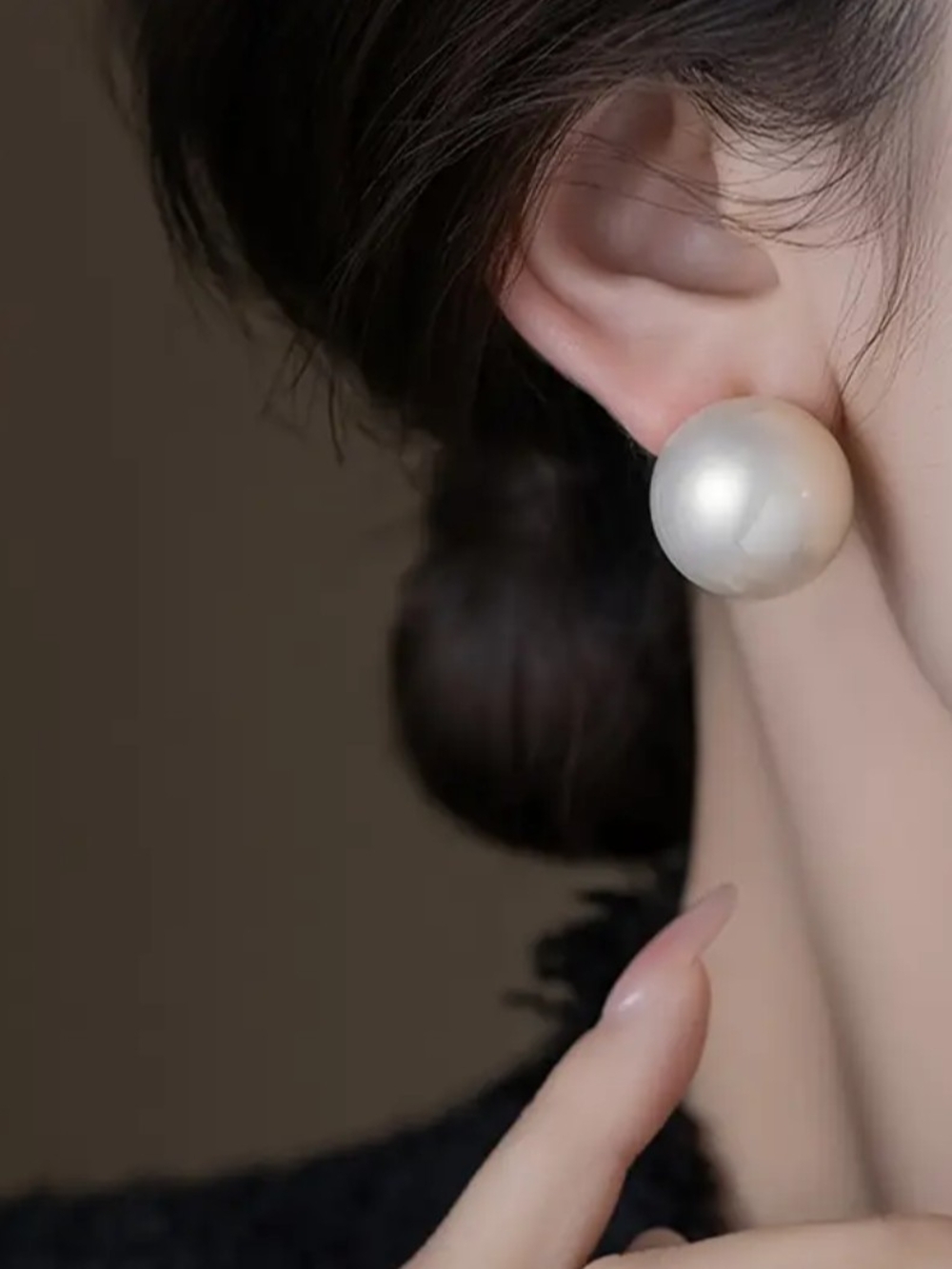 Champagne Cream Gold Filled Clip On Post Earrings